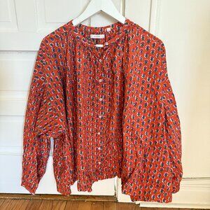 Doen Jane Blouse Calico Canyons Bloom Red XXL